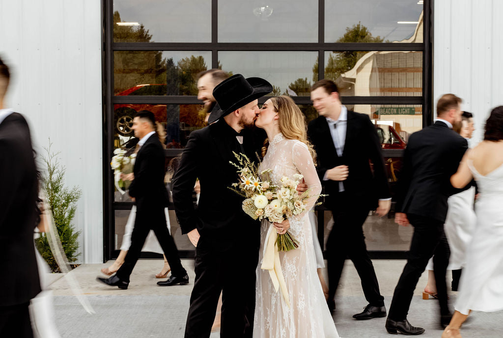 Bolo Tie Wedding Photo - Alexis and Jacob