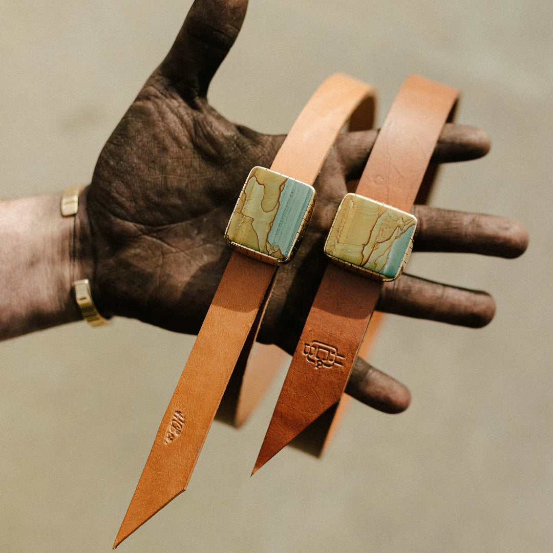 Succor Creek Picture Jasper Hatbands in Hand