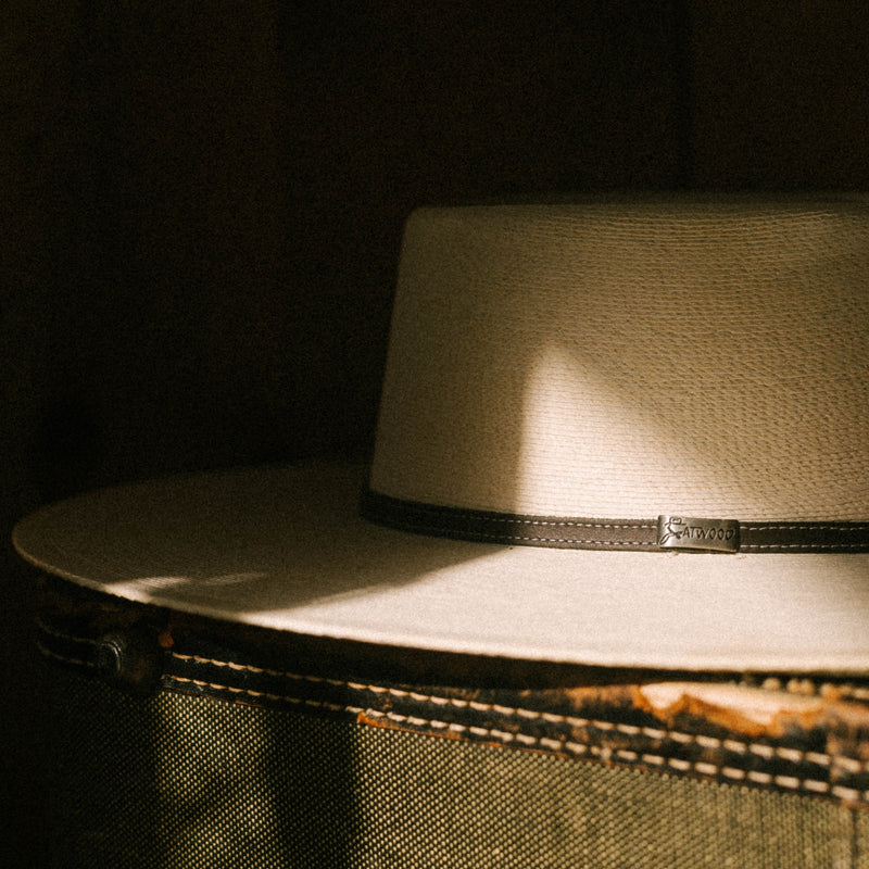 Elevate your look with our trendy flatbrim hat, boasting a structured crown and wide, flat brim for a fashion-forward statement. Made with quality materials, this Western-style cowboy hat blends style and versatility seamlessly. Ideal for adding flair to any ensemble, it's a must-have accessory for urban and casual wear.