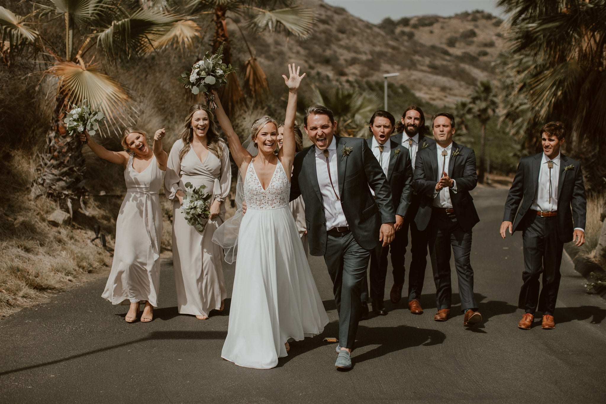 Wedding Party Wearing Custom Bolo Ties