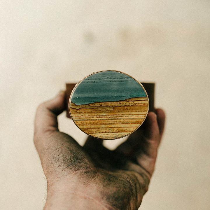 Oval Succor Creek Picture Jasper Belt Buckle