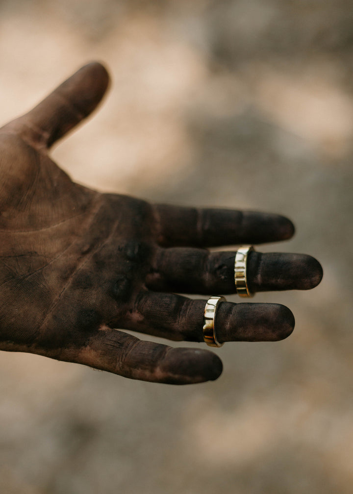 Silver Brass Mens Promise Rings 