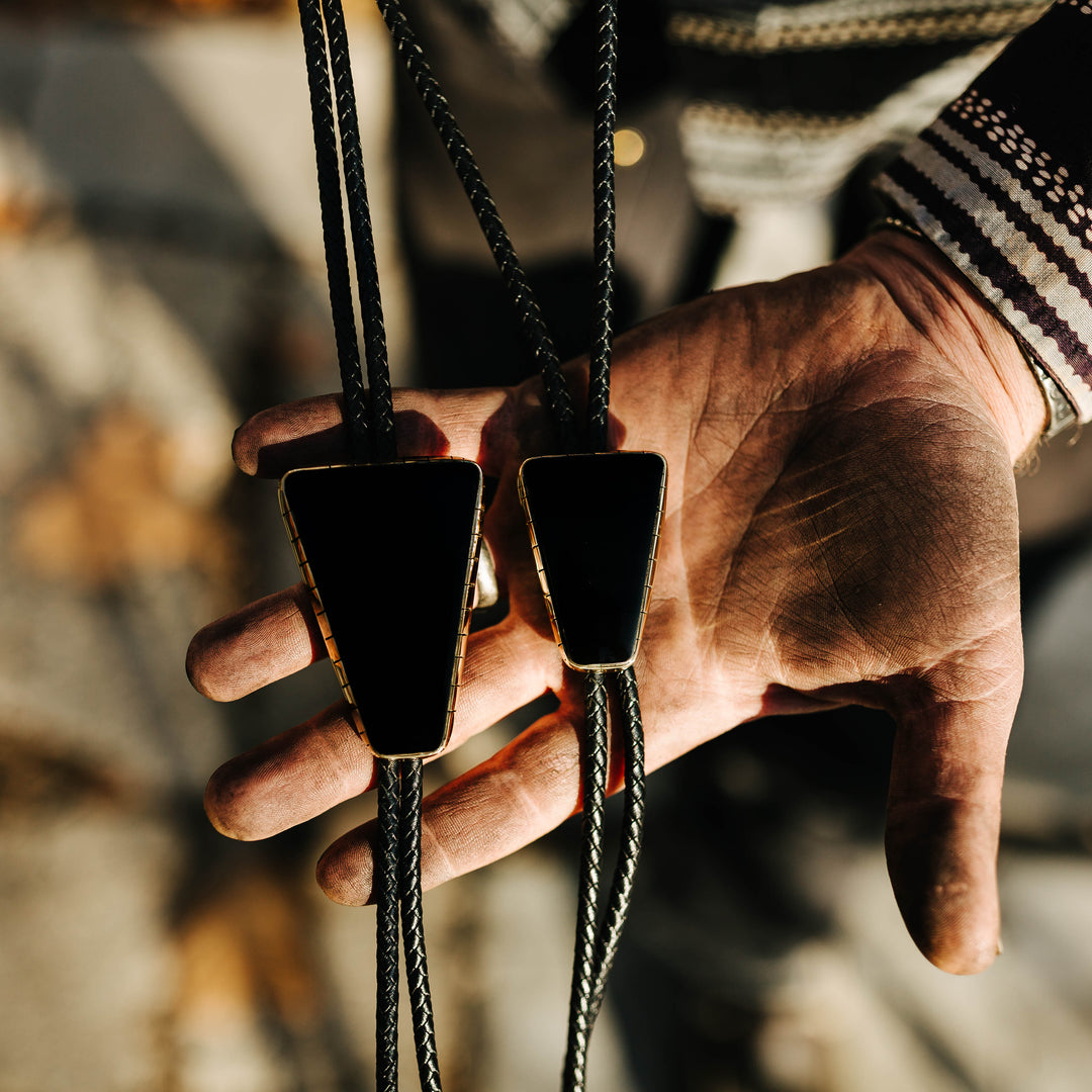 Graveyard Point Plume Agate Bolo Tie