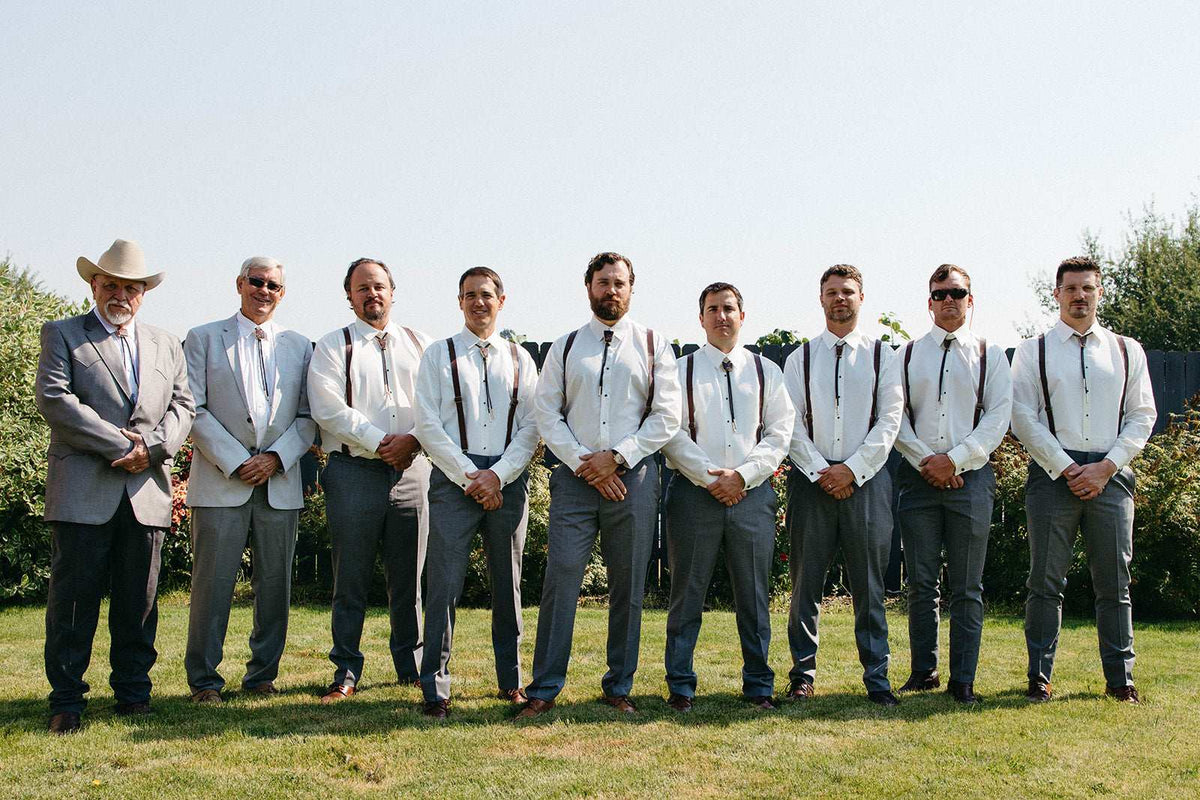 Hells Canyon Bolo Ties - Roxana and Blaine - Boho Backyard Wedding Party