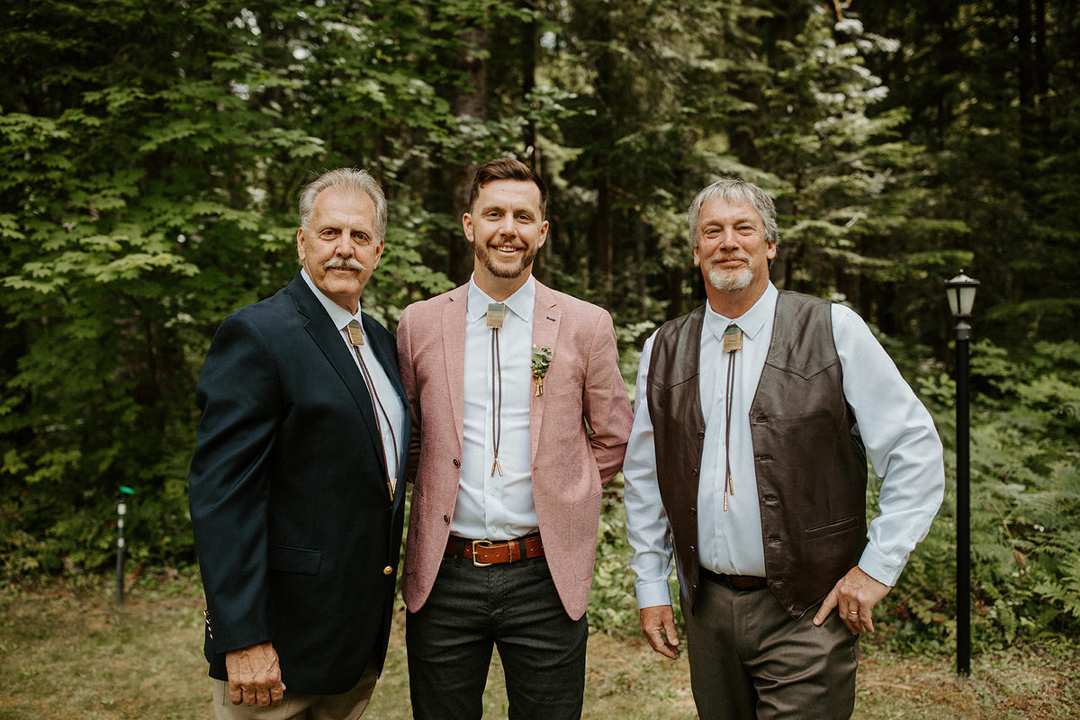Bolo Ties - Oregon Wedding Loloma Lodge - Group Photo
