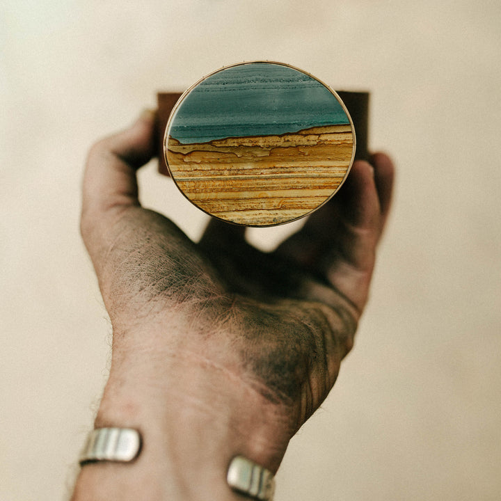 Oval Succor Creek Picture Jasper Belt Buckle