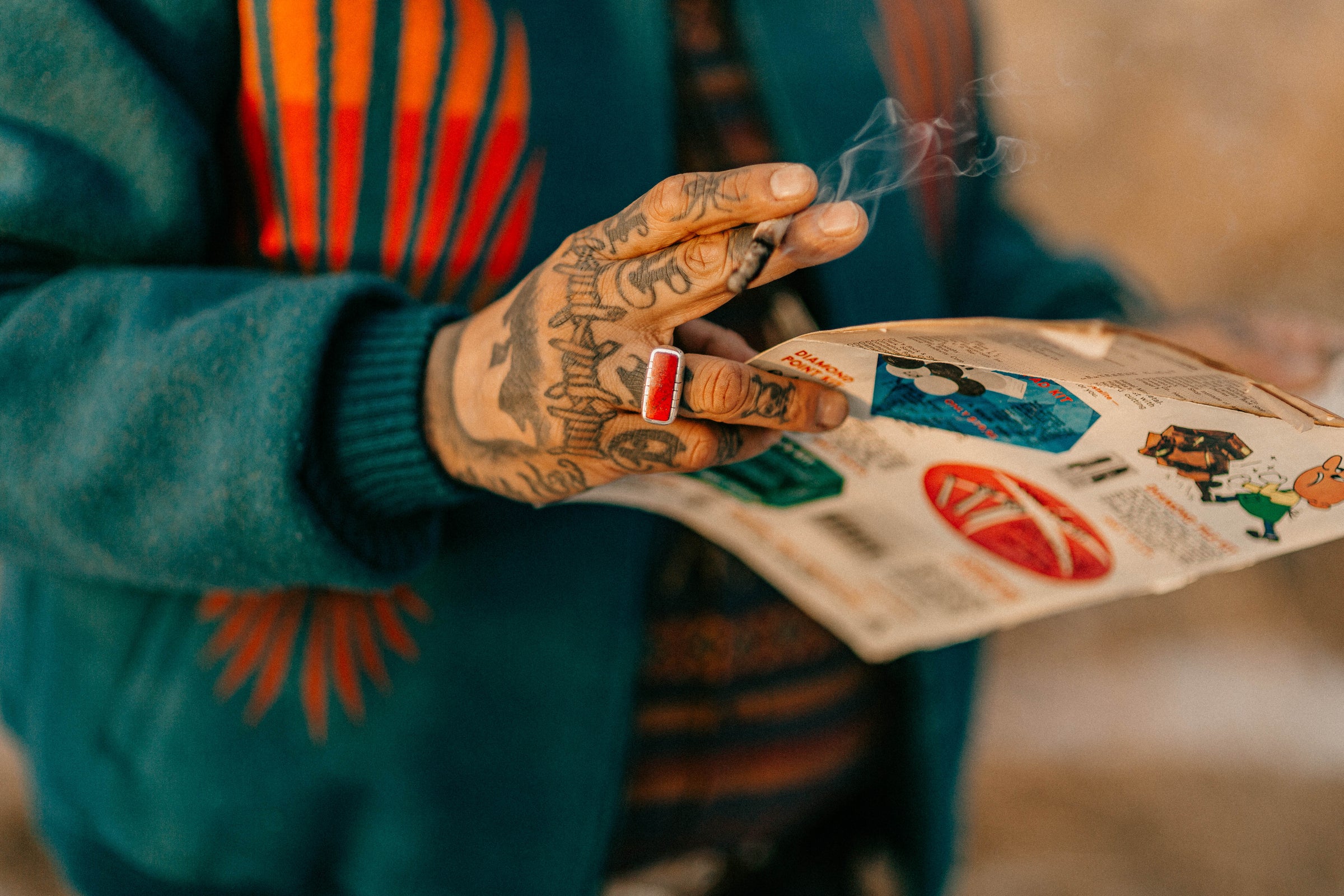 Sonora Sunrise Chrysocolla Ring - Lifestyle Photo
