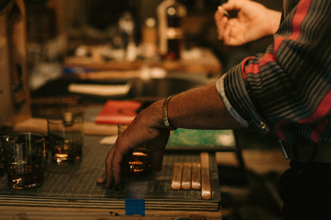Hells Canyon Stamped Metal Cuffs - Lifestyle Photo