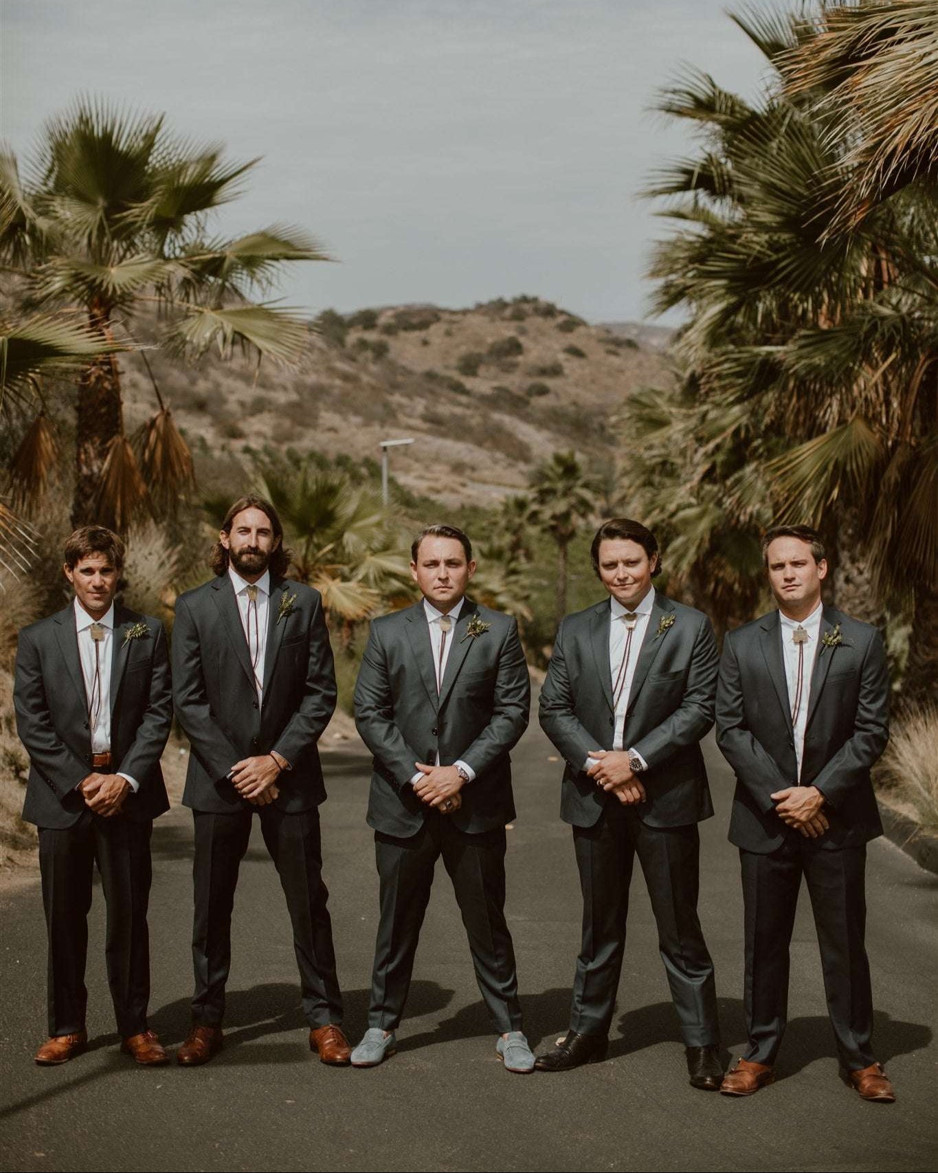 Succor Creek Jasper Bolo Tie Rental On Groomsmen