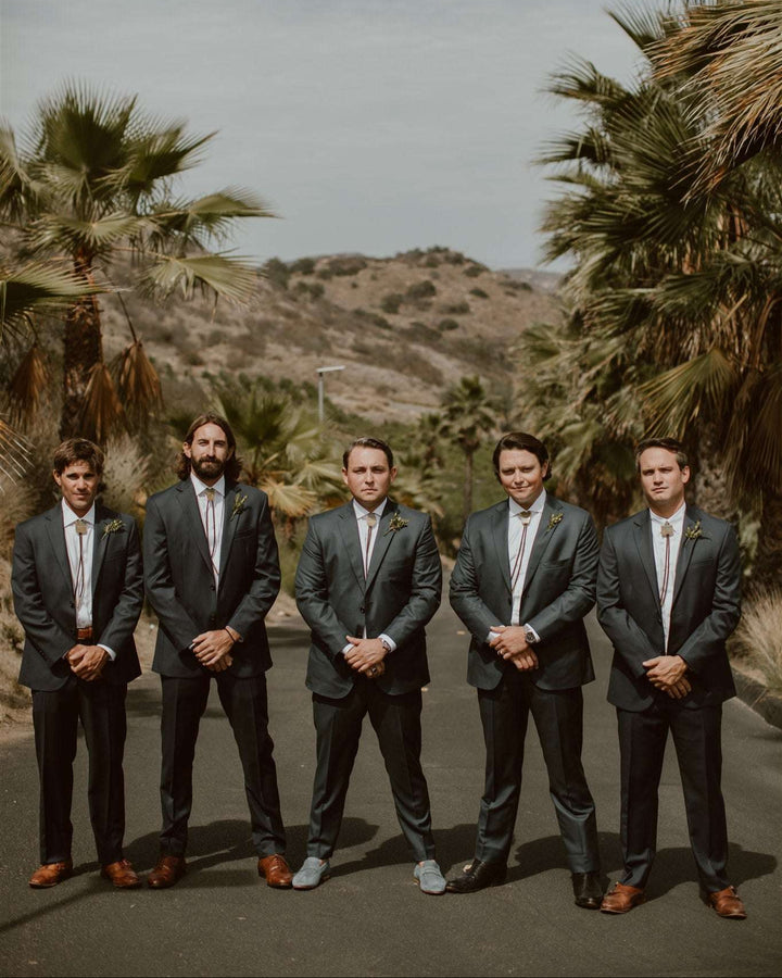 Succor Creek Jasper Bolo Tie Rental On Groomsmen