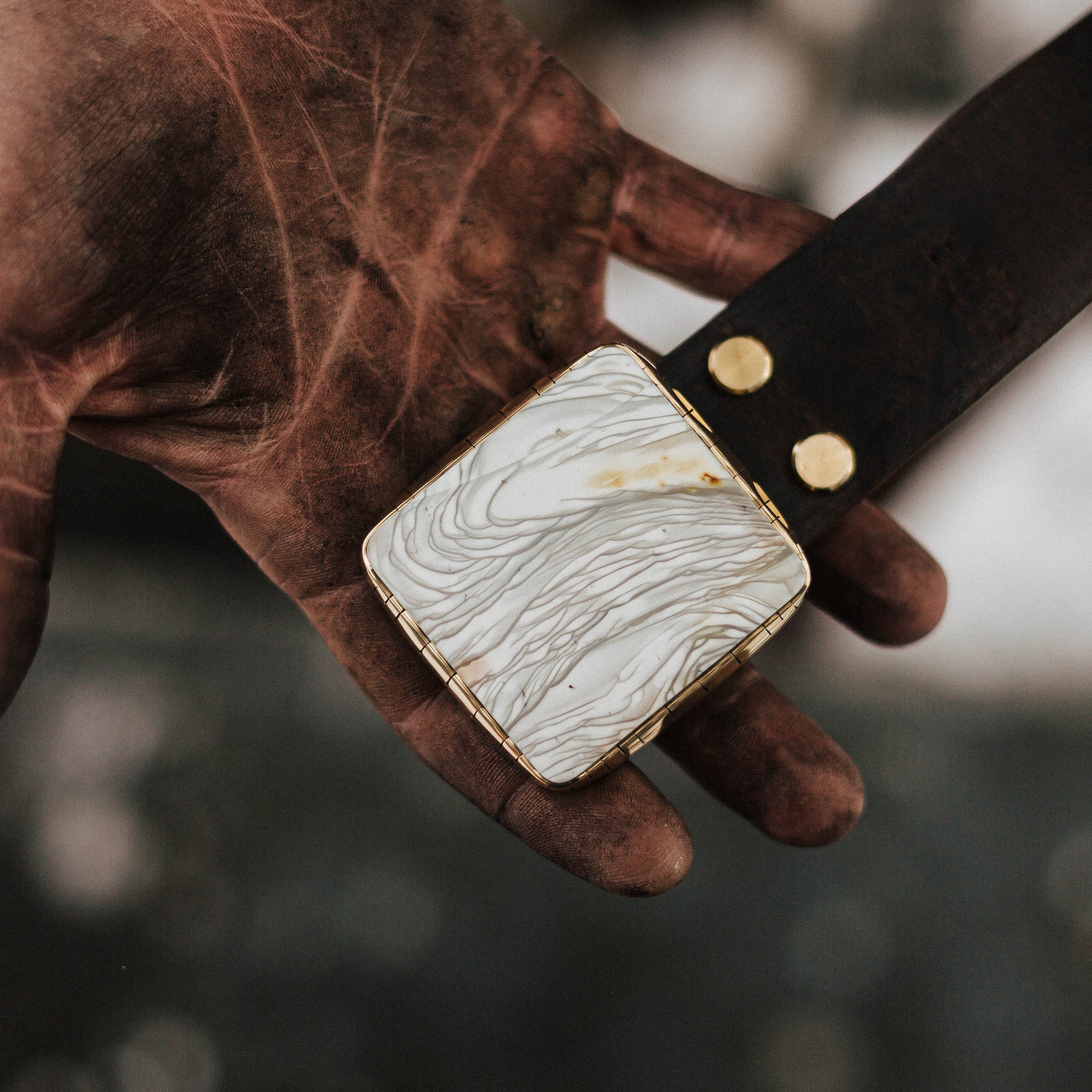 Willow Creek Jasper Belt Buckle Closeup