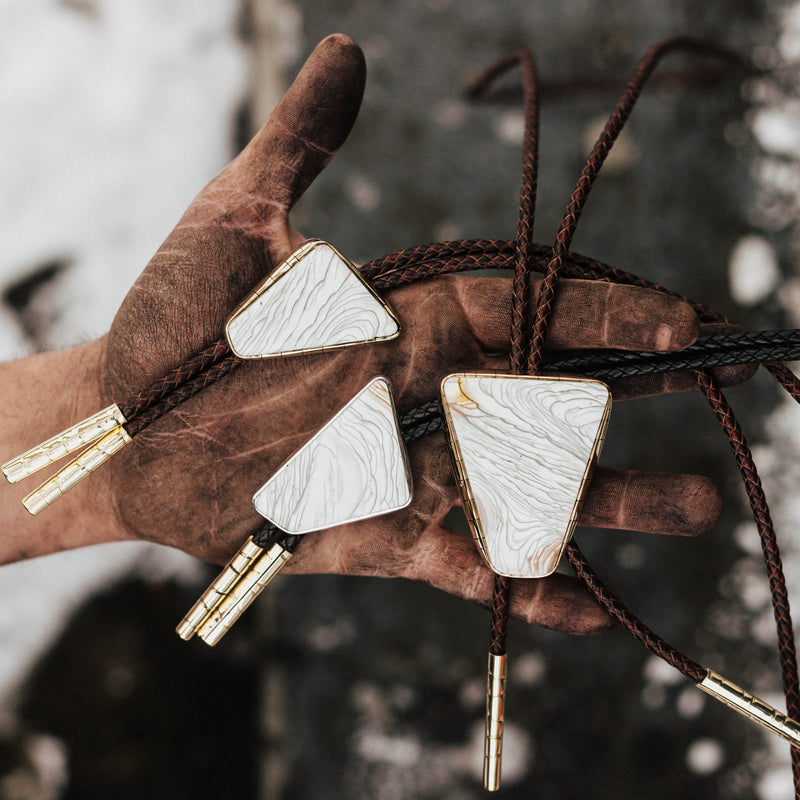 Willow Creek Jasper Bolo Ties In Hand